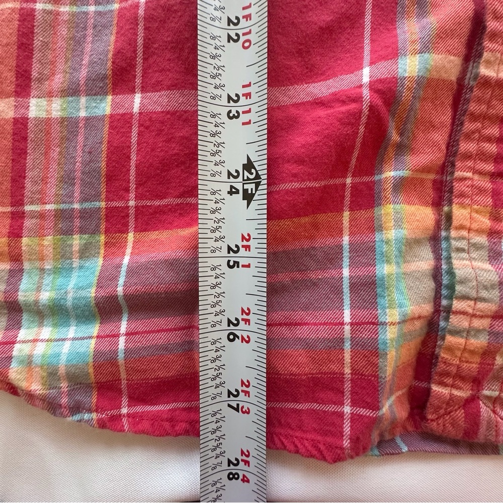 Polo Ralph Lauren red plaid short sleeve button down shirt‎ boys XL 18/20 - Picture 9 of 12